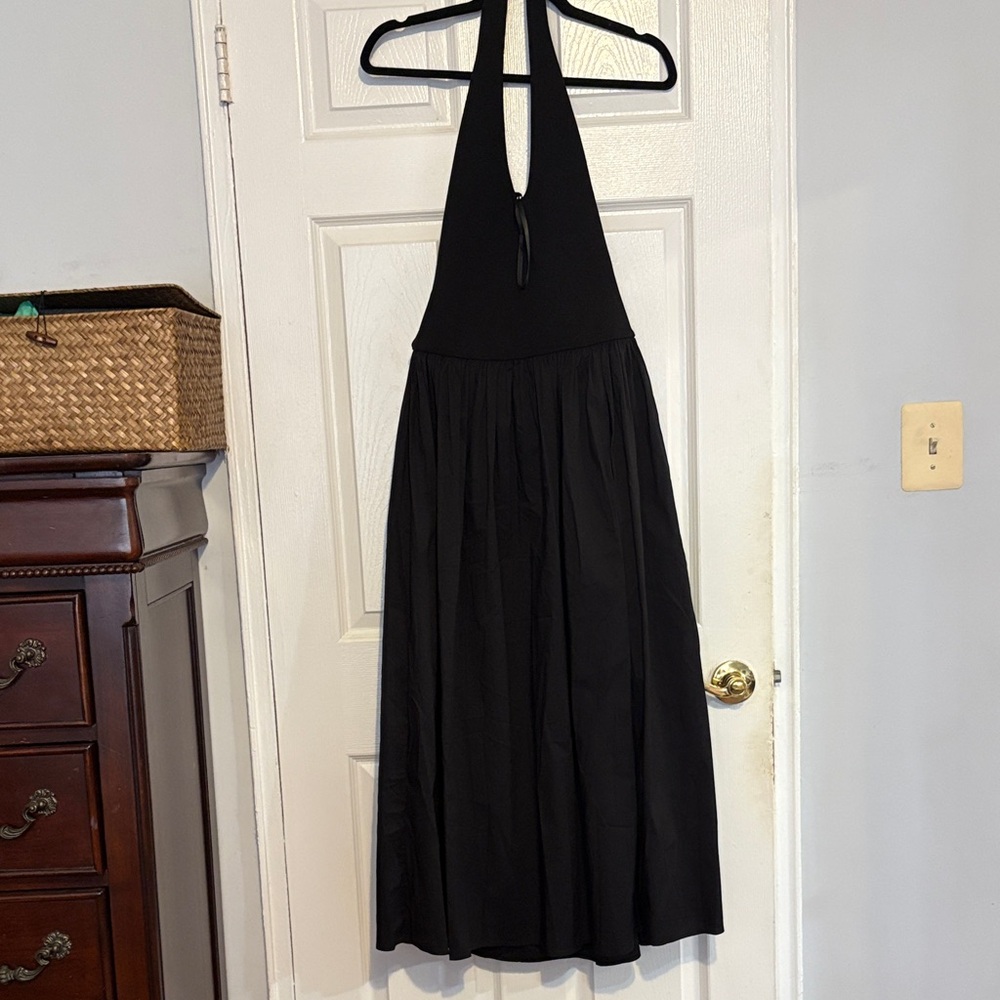 Lovers + Friends Black Halter Midi Dress